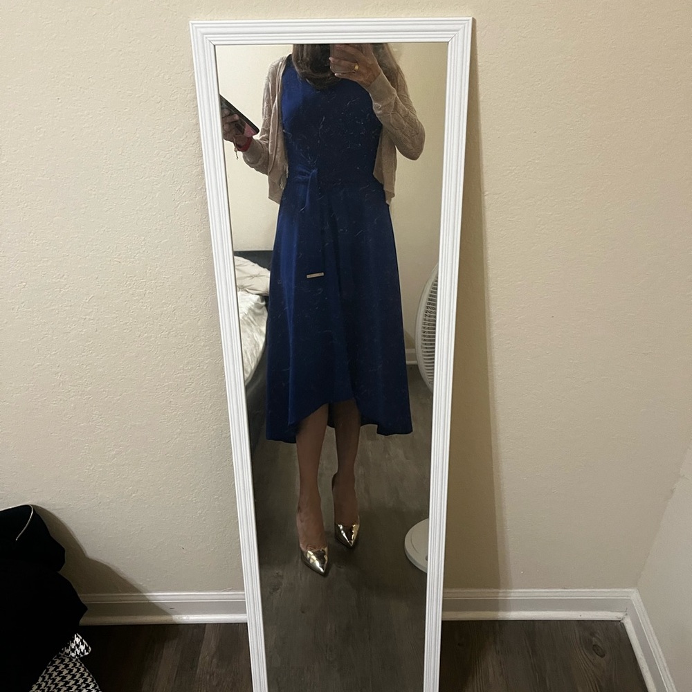 Donna Karan Blue High Low Dress